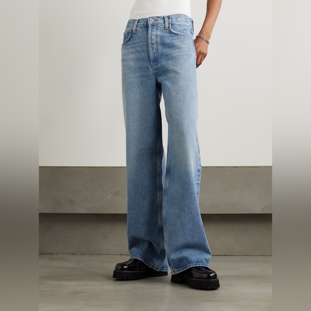 AGolde Low Slung Baggy in Mid denim